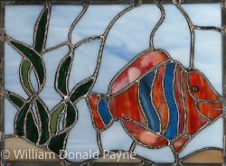 Artisan copper foil stained glass art by Don & Carolyn Payne, SOLD