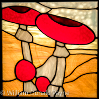 Artisan copper foil stained glass art by Don Payne, 11 x 11 inches, $59